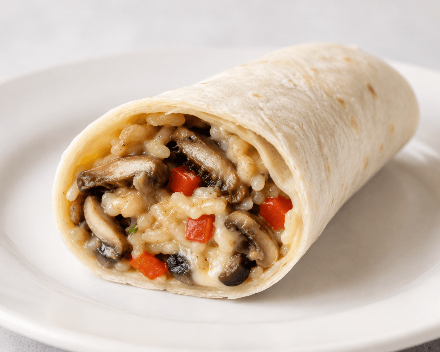 Burrito veggie de hongos