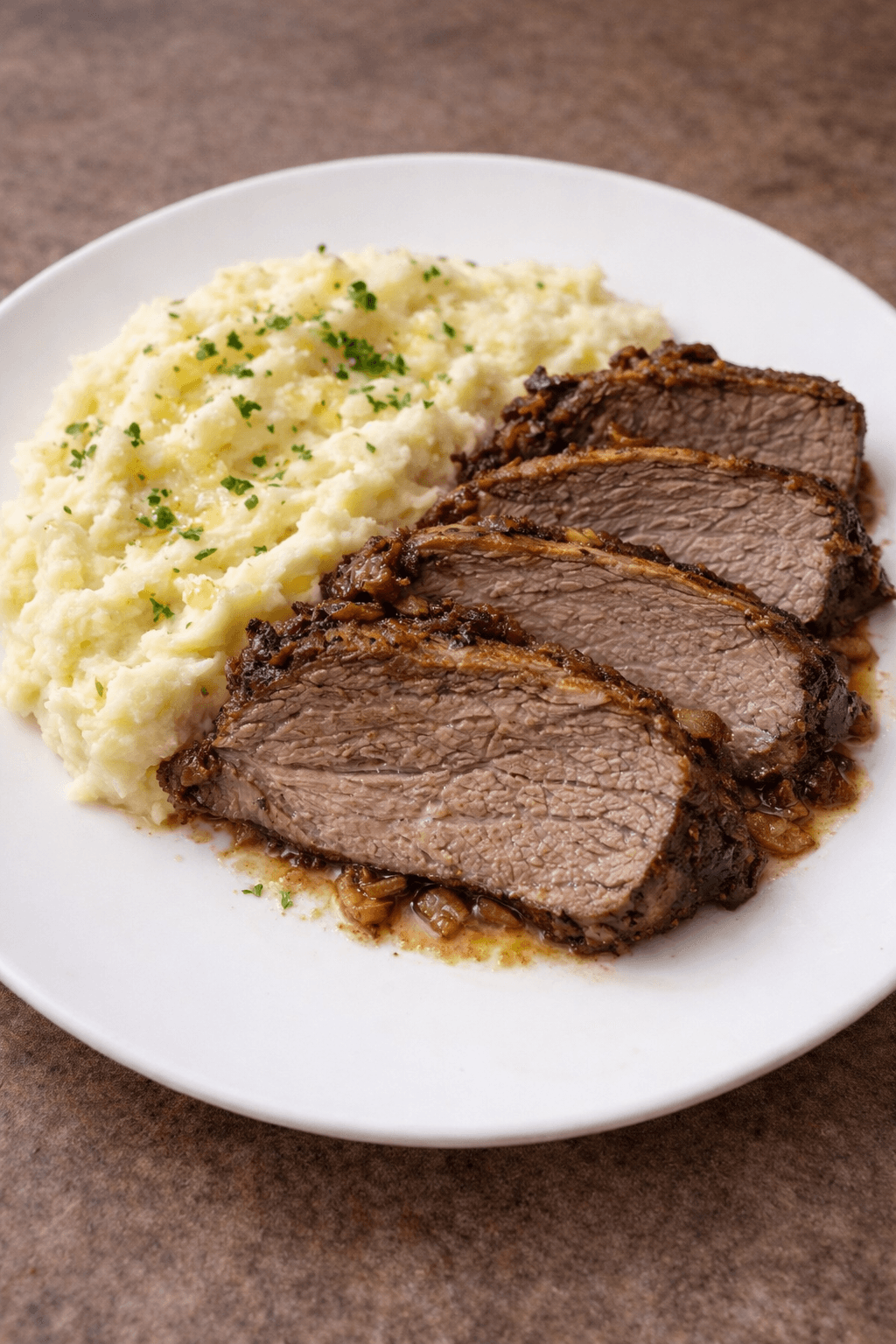 Carne al horno cremoso de papas