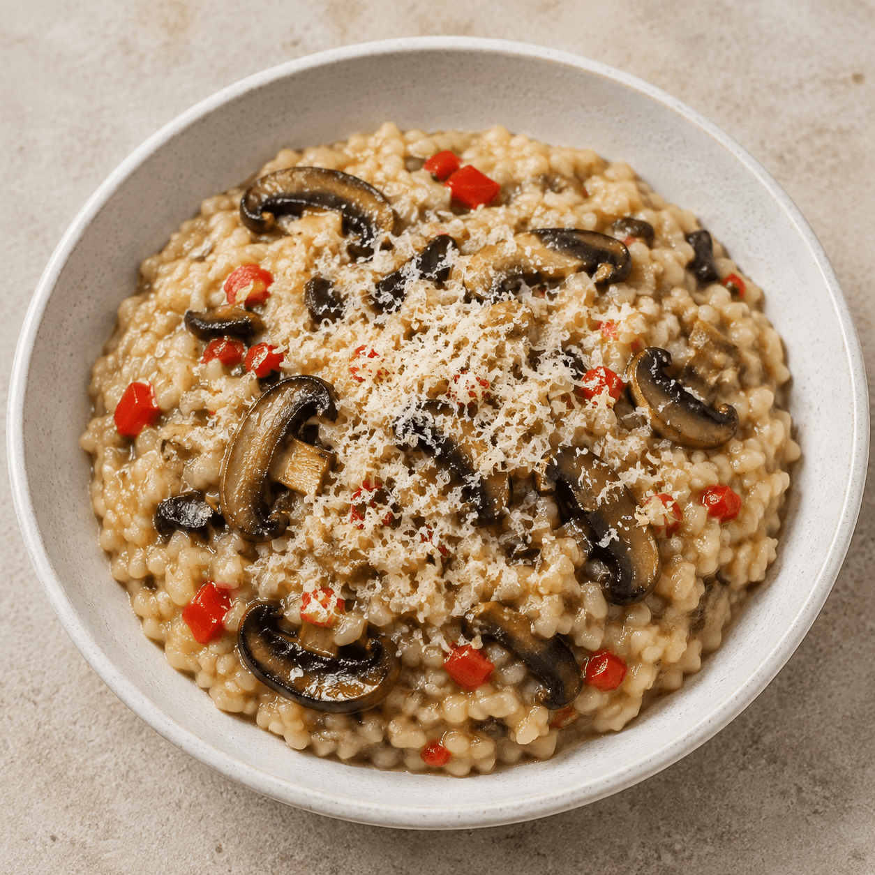 Risotto veggie de hongos
