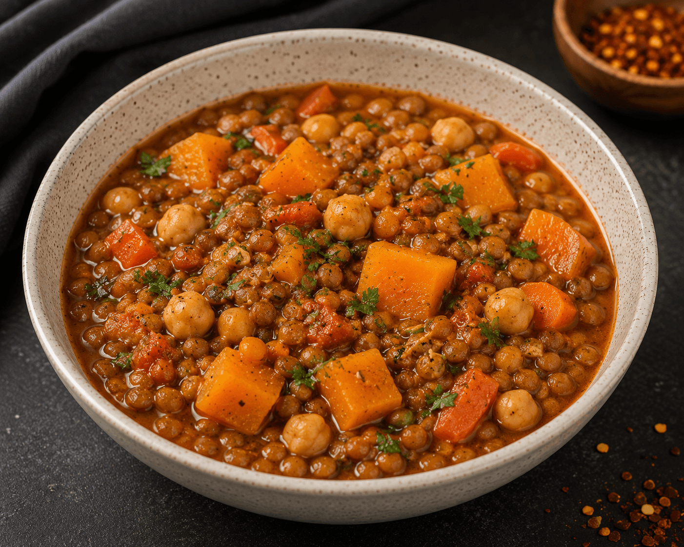 Guiso de lentejas veggie