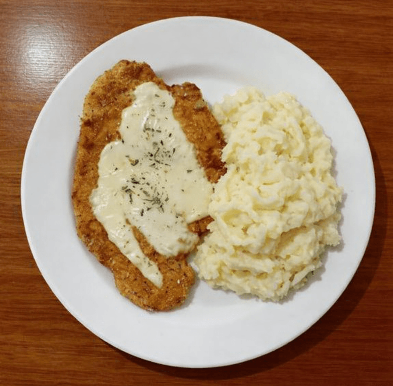 Suprema napolitana con cremoso de papas