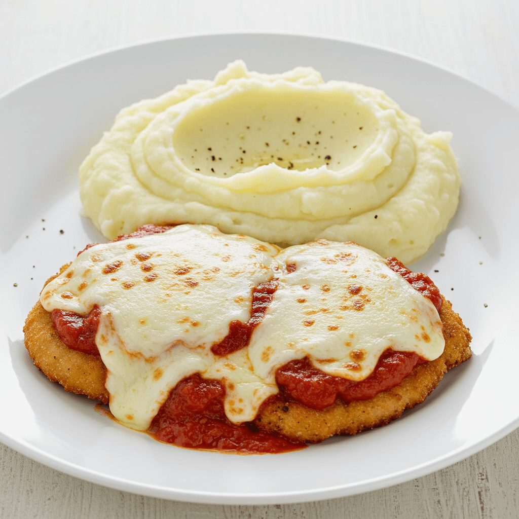 Suprema napolitana con cremoso de papas