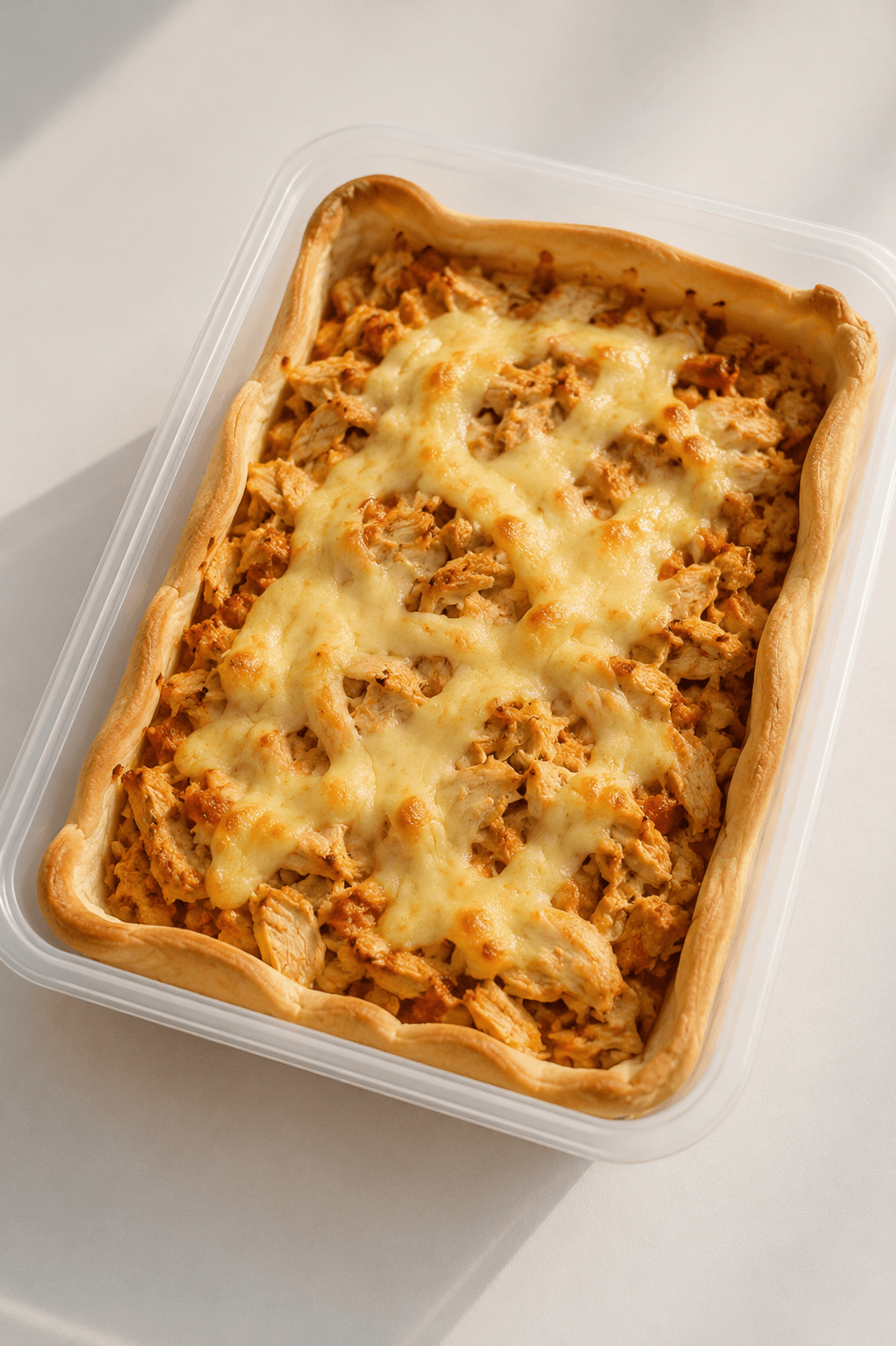 Tarta de pollo y queso
