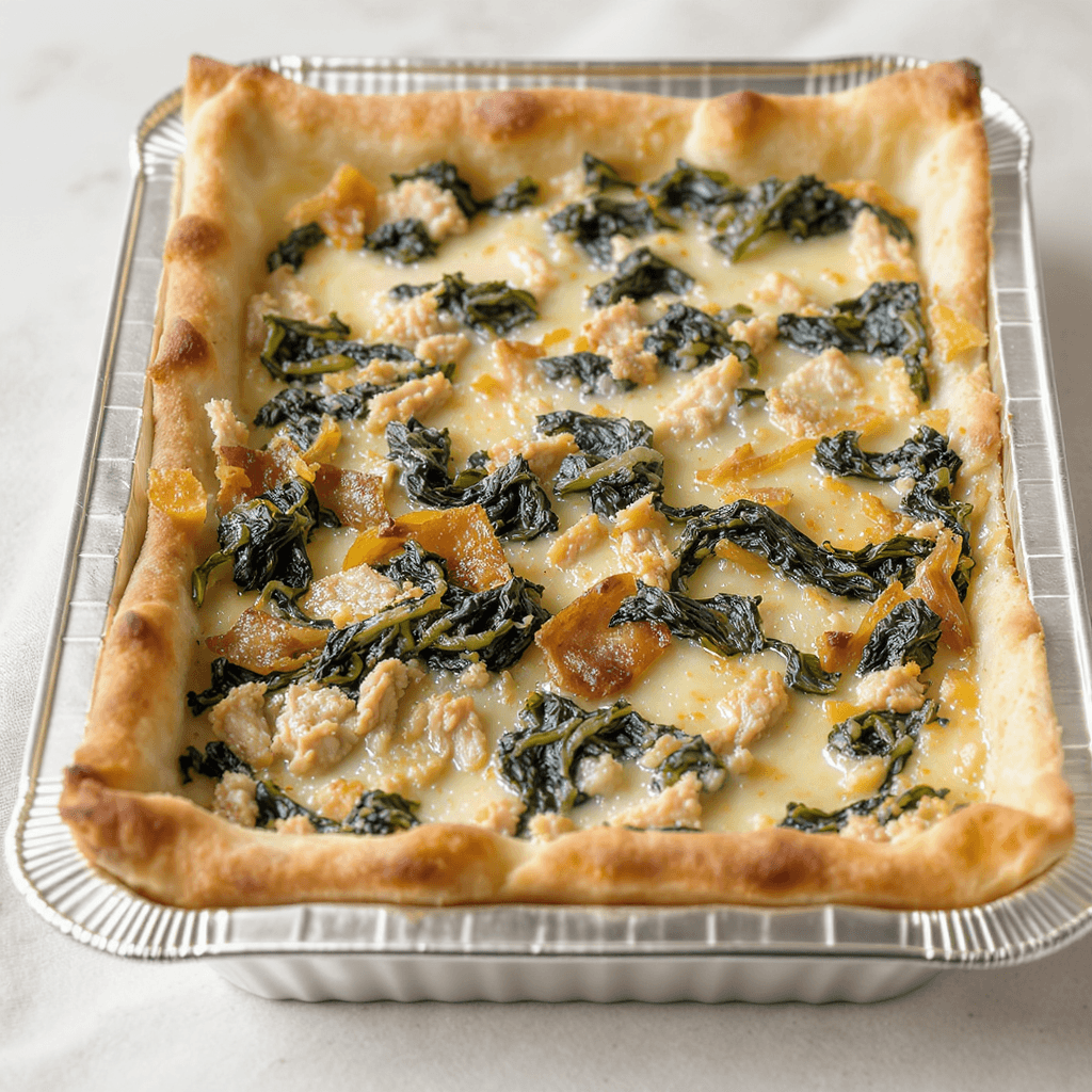 Tarta de pollo y queso