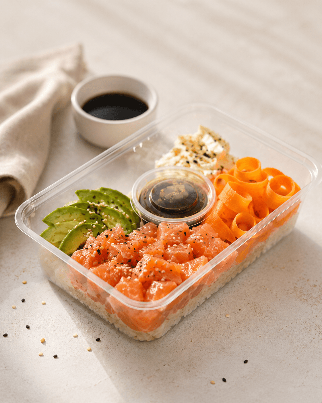 Poke High Protein de Salmón
